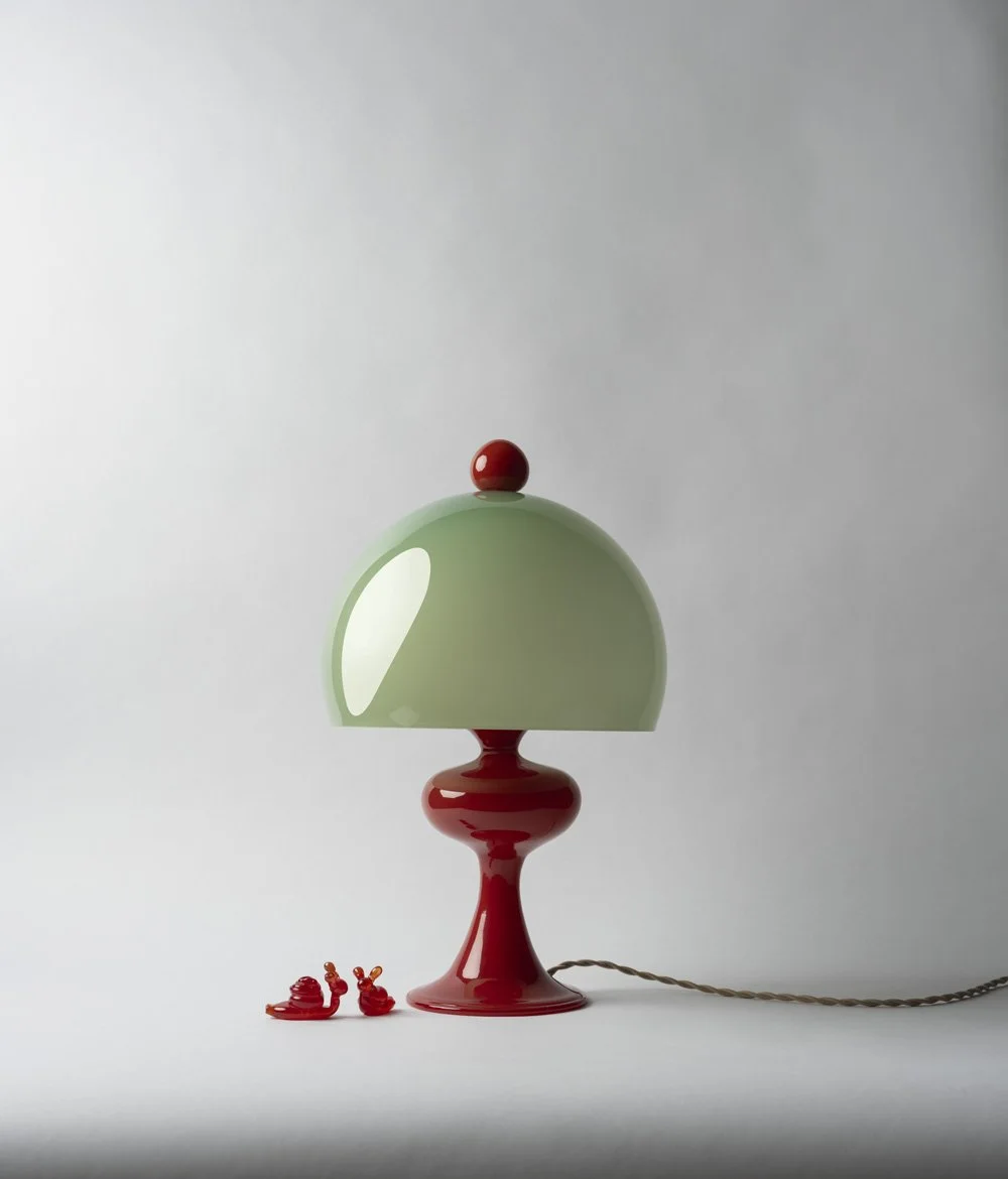 JH Bobine Glass Lamp in Tomato — Jessica Helgerson Interior Design